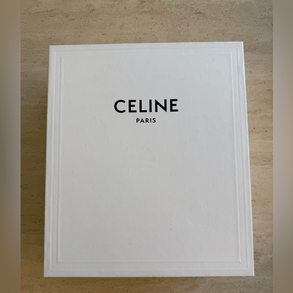 New Celine Mid Lace-up White Calf Skin Sneakers Size:37 - Picture 16 of 16
